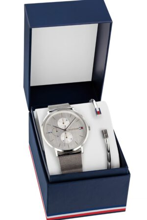 Tommy Hilfiger Damen Uhr (Geschenkset) Multifunktionsanzeige Silber 2770140