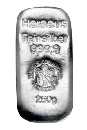 Silberbarren Heraeus 250 g Silber 999.9