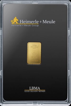 Heimerle + Meule Goldbarren 2.5 Gramm 999.9 Gold im original Blister