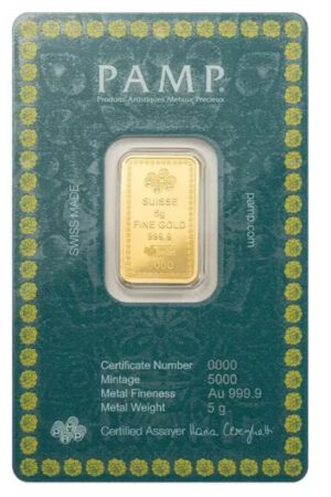 PAMP Goldbarren Diwali Festival of Lights 5 Gramm 999.9 Gold im Original Blister+Hülle