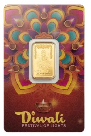 PAMP Goldbarren Diwali Festival of Lights 5 Gramm 999.9 Gold im Original Blister+Hülle