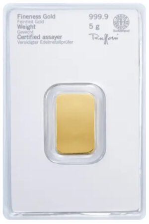 Heraeus Goldbarren 5 Gramm 999.9 Gold im original Blister