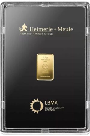 Heimerle + Meule Goldbarren 2.5 Gramm 999.9 Gold im original Blister